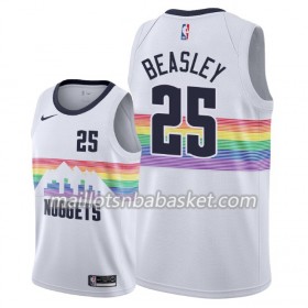 Maillot Homme Denver Nuggets Malik Beasley 25 2018-19 Nike City Edition Blanc Swingman